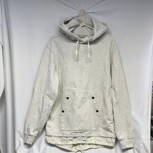 EastLogue  oatmeal layered  Hooded Sweatshirt with Front Pocket XL